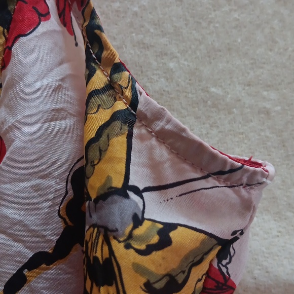 CAbi Silk Blouse In Red Hisbiscus Golden Butterly - Picture 15 of 15